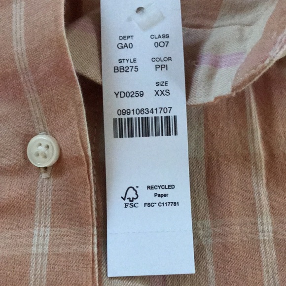 J. Crew soft flannel fall button down xs NWT - Picture 6 of 6